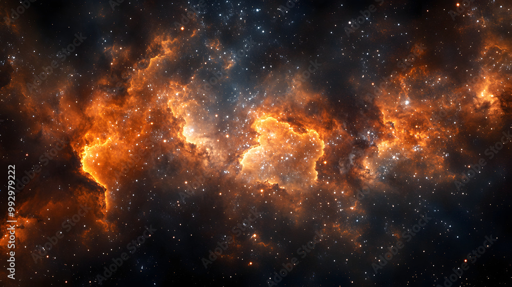 An Awe-Inspiring View of a Star-Forming Region with Glowing Gas Clouds and Dark Voids Illuminated by Young Stars An Awe-Inspiring View of a Star-Forming Region with Glowing Gas Clouds and Dark Voids Illuminated by Young Stars