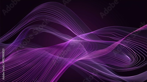 A pink and purple fabric with a white background ,Pink and White Wavy Lines Background