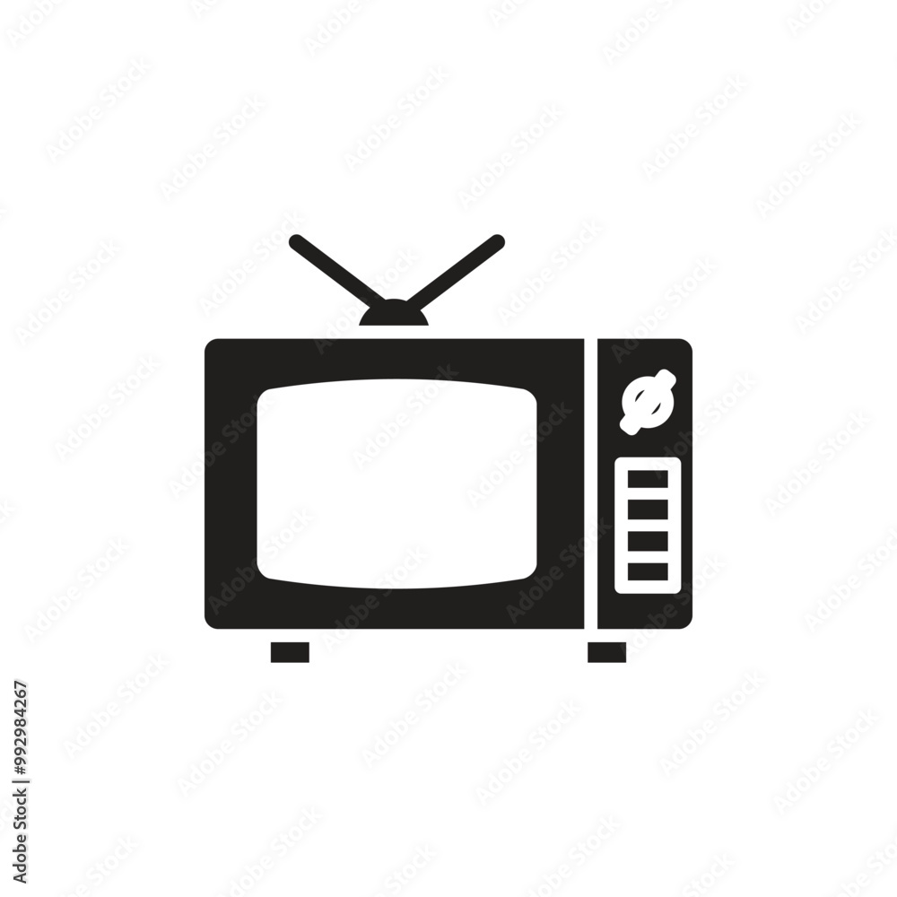 Old tv icon logo design template isolated illustration Old tv icon logo design template isolated illustration