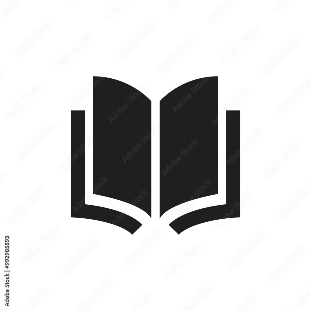 Open book icon logo design template isolated illustration Open book icon logo design template isolated illustration