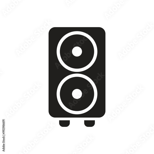 Sound system icon logo design template isolated illustration