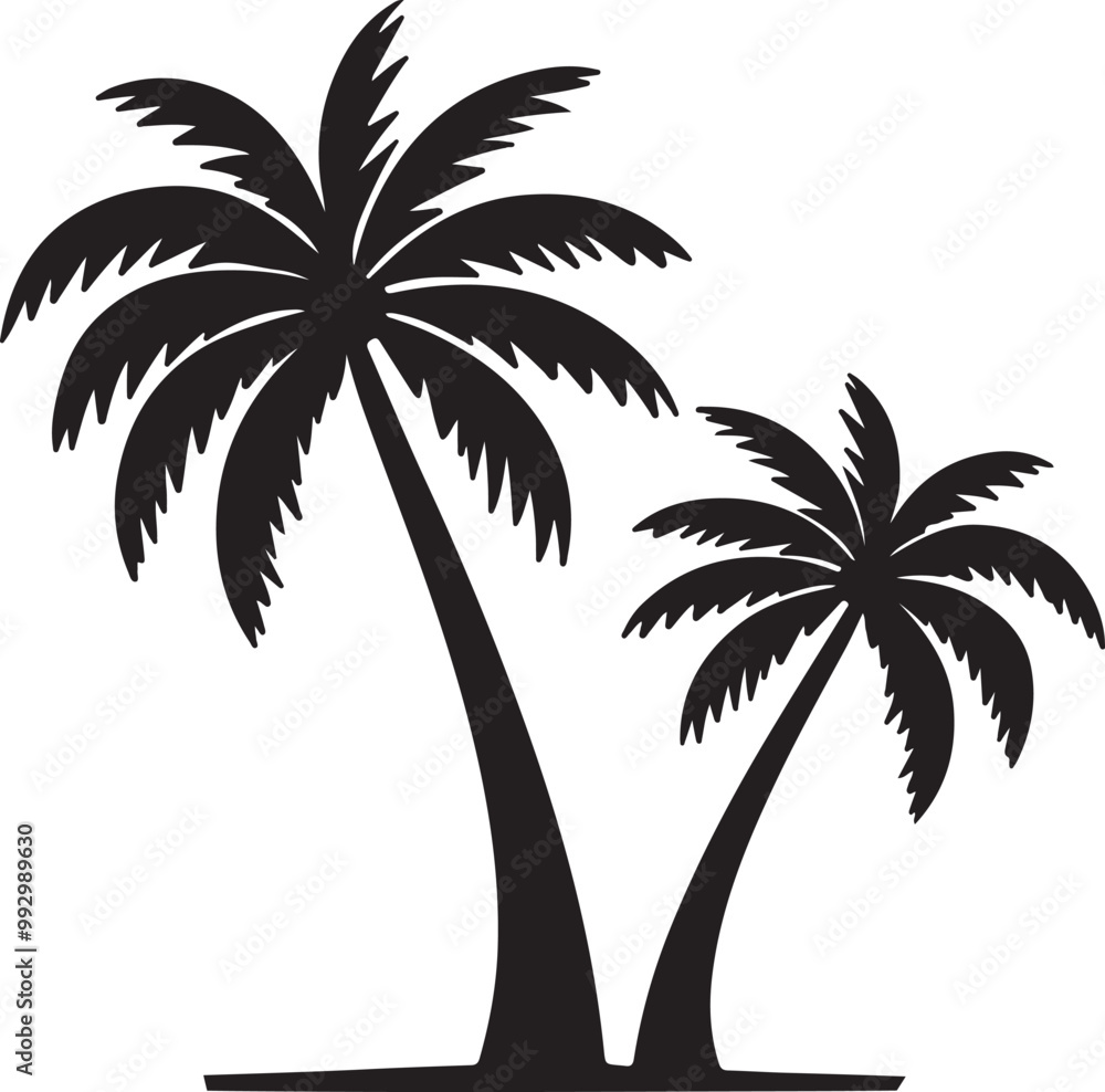 tropical palm tree vector