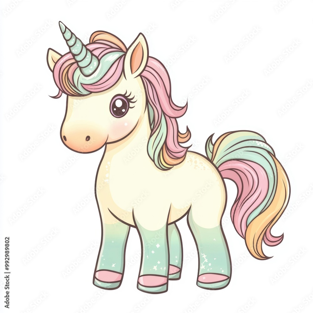 Cute Unicorn Illustration. Cute Unicorn Illustration.