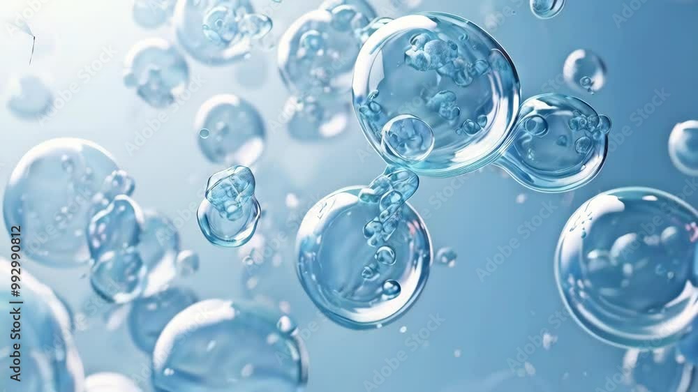 Rising Air Bubbles in a Medical Solution Rising Air Bubbles in a Medical Solution