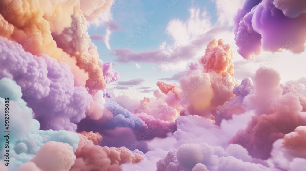 Dreamy Bright Clouds in Soft Colors Dreamy Bright Clouds in Soft Colors