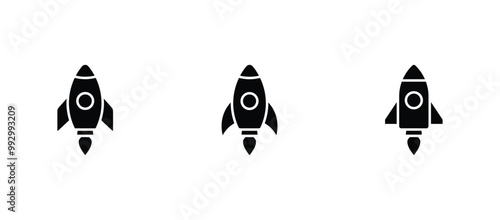 Rocket icon. Rocket launched icon vector.