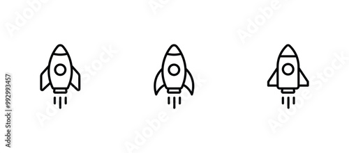 Rocket icon. Rocket launched icon vector.