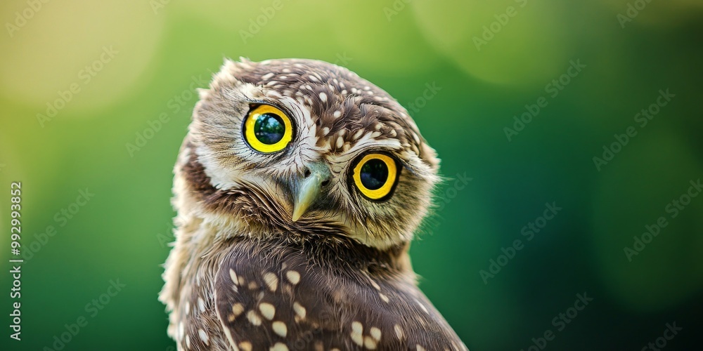 A curious little owl with big bright eyes looks directly at the camera. This image captures its playful nature and vivid colors. A delightful portrait perfect for nature lovers. AI A curious little owl with big bright eyes looks directly at the camera. This image captures its playful nature and vivid colors. A delightful portrait perfect for nature lovers. AI