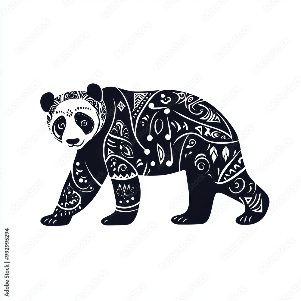 Fototapeta premium Ornamental Panda.
