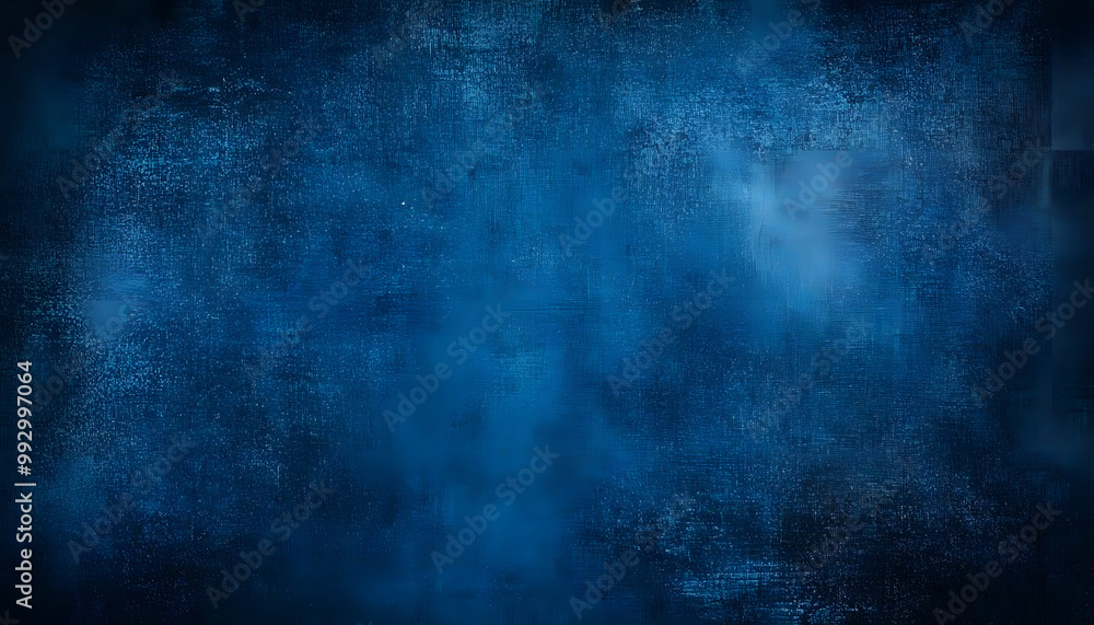 Fototapeta premium dark blue grungy distressed canvas bacground