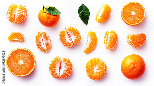 set of orange slices