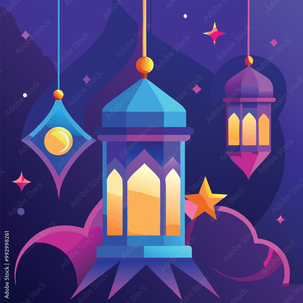 Islamic holiday background vector design Islamic holiday background vector design