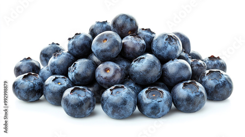 blueberries isolated on white background