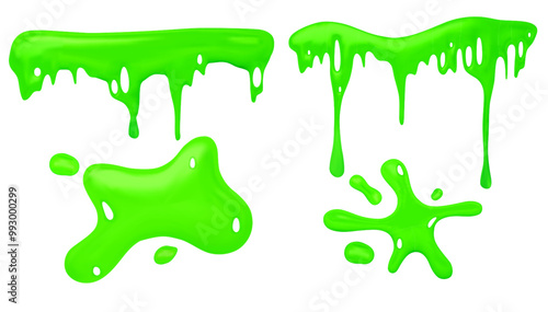 Green mucus slime drip. Liquid sticky goo vector. Jelly snot splatter. Realistic phlegm dribble isolated icon border. Dirt ooze toxic syrup effect for game. Spooky fluid gooey radioactive splodge
