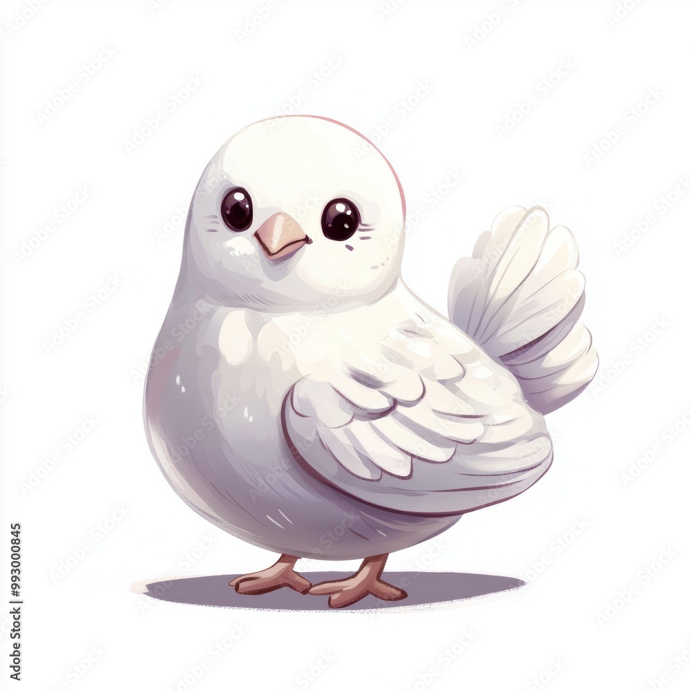 Cute White Bird. Cute White Bird.