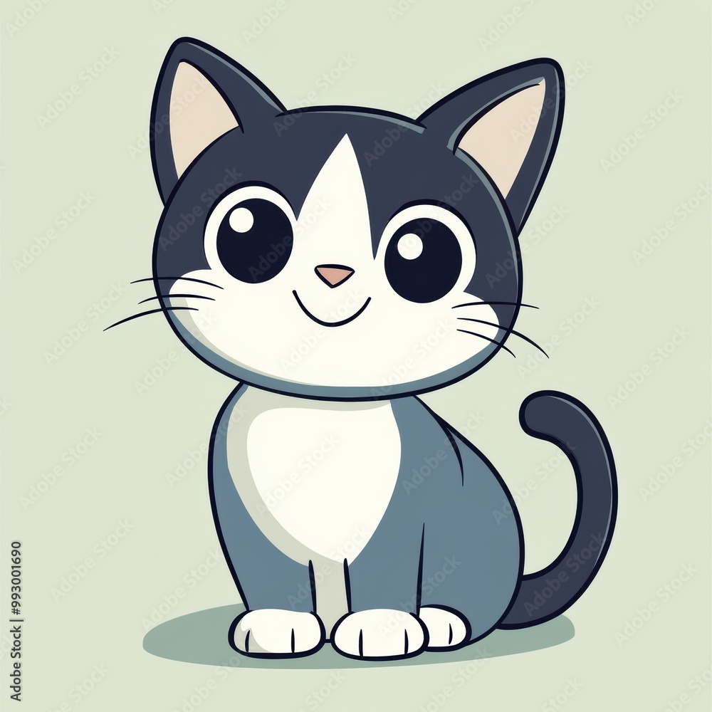Obraz premium Cute Cartoon Cat.
