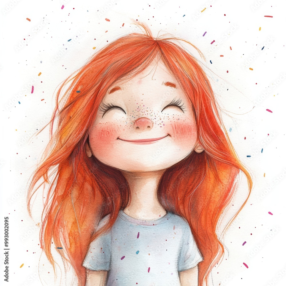 Happy Redhead Girl. Happy Redhead Girl.