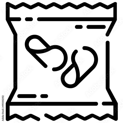 chips outline vector icon