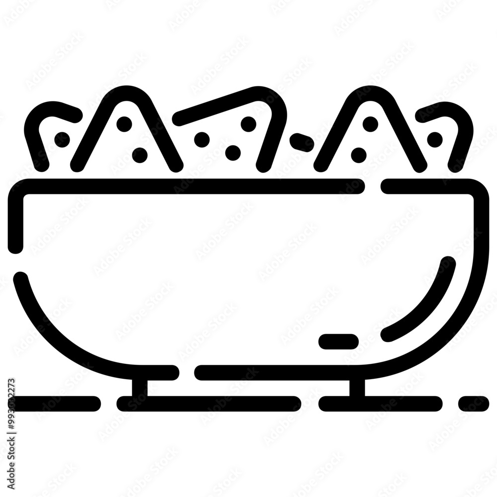 nacho outline vector icon