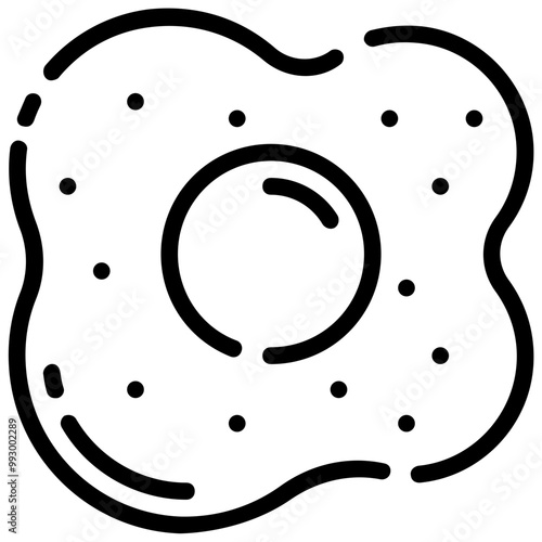 omelet outline vector icon