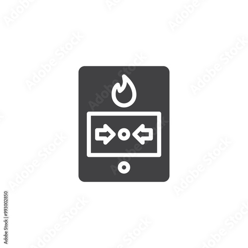 Fire alarm bell vector icon