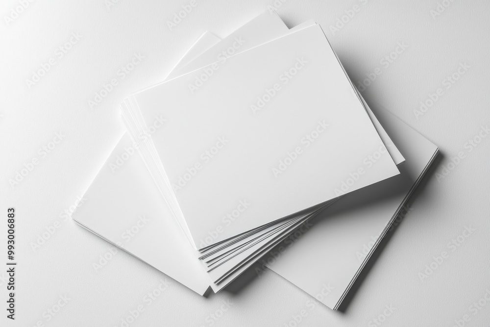 Blank A4 Stacked Paper Mockup isolated created with Generative AI Blank A4 Stacked Paper Mockup isolated created with Generative AI