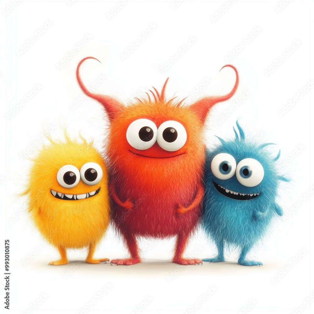 Fototapeta premium Cute Monster Friends.