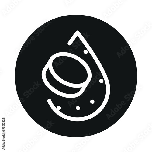 Anticoagulants line black icon. Vector isolated button.