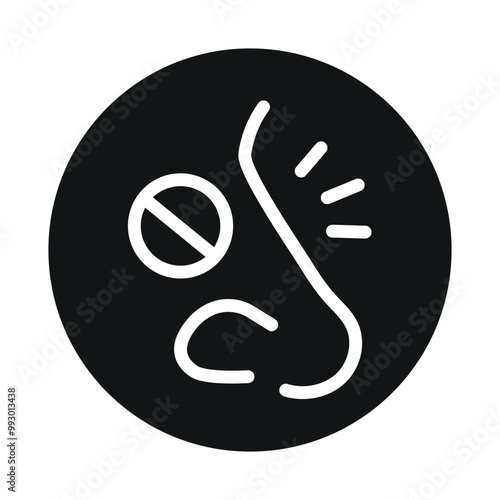 Decongestants line black icon. Vector isolated button.