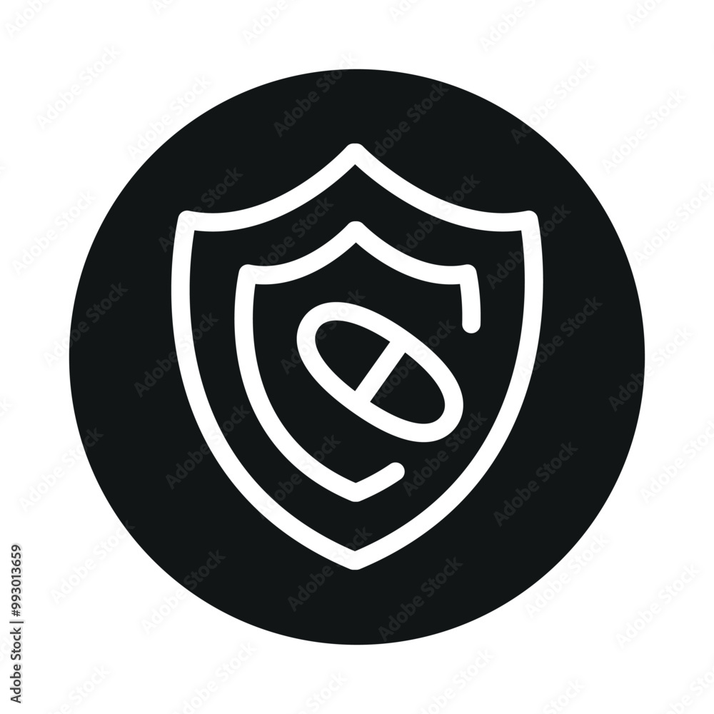 Immunosuppressives line black icon. Vector isolated button. Immunosuppressives line black icon. Vector isolated button.