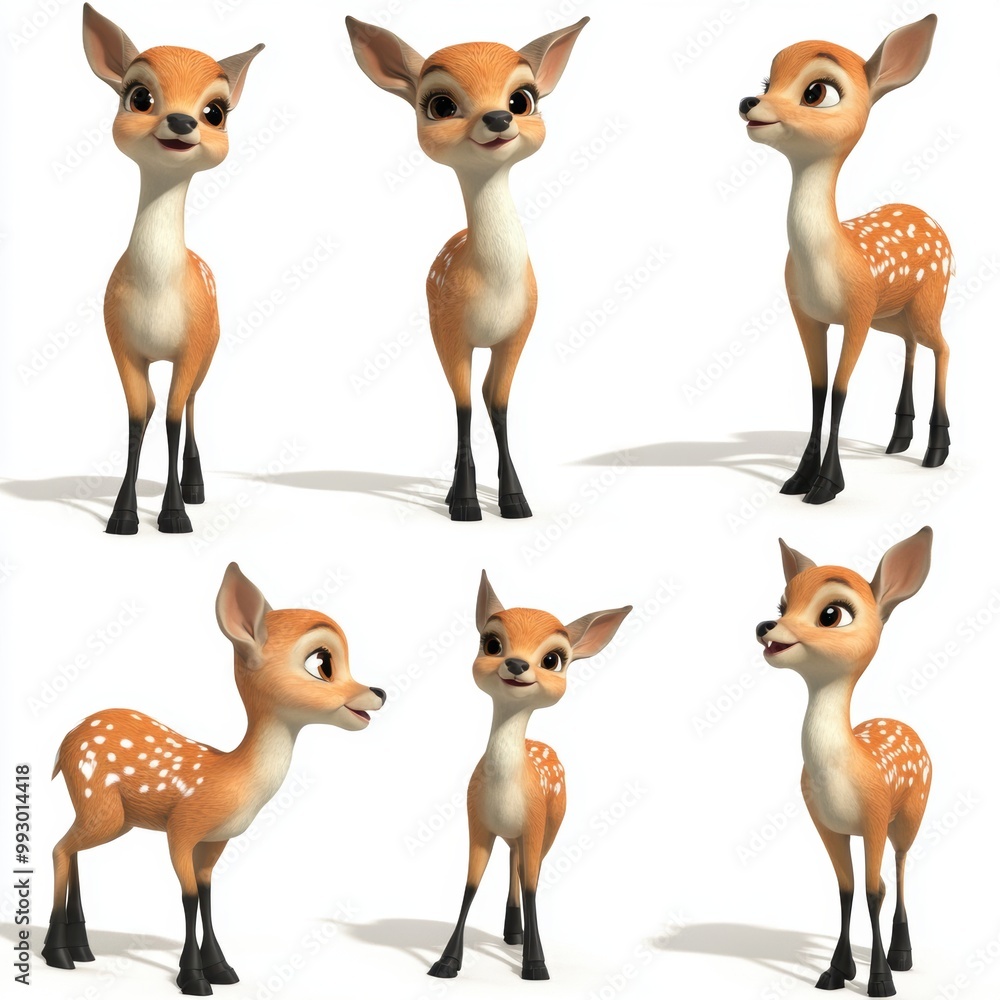 Cute Deer Poses. Cute Deer Poses.
