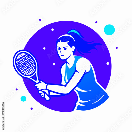 Woman playing tennis