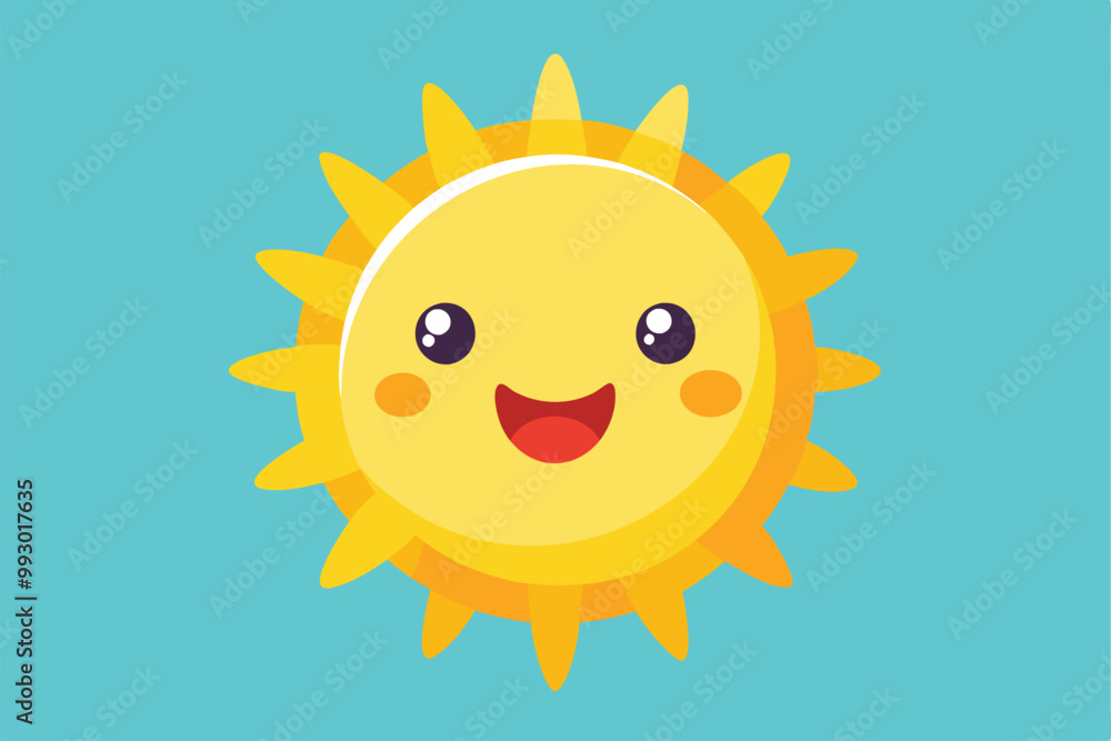 Bright and happy sun illustration with a cheerful expression, perfect for customizable designs or projects, Customizable semi-flat illustration of a happy sun. Bright and happy sun illustration with a cheerful expression, perfect for customizable designs or projects, Customizable semi-flat illustration of a happy sun.