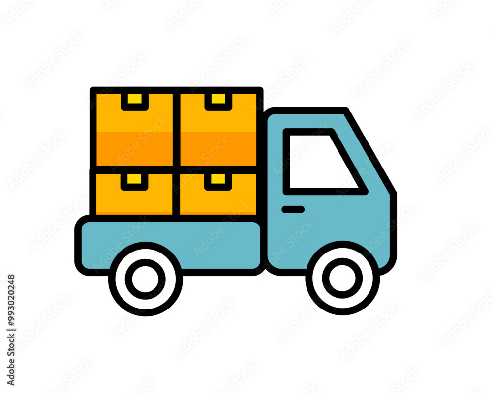 Illustration of a business distributing products to retailers or resellers Illustration of a business distributing products to retailers or resellers
