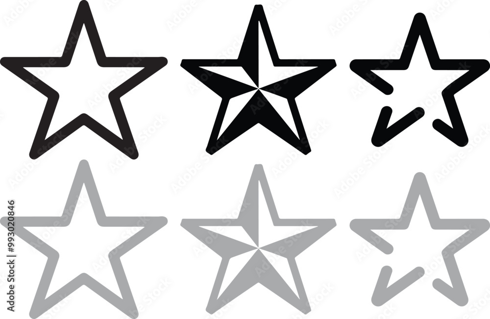Star icon set vector illustration on white background Star icon set vector illustration on white background