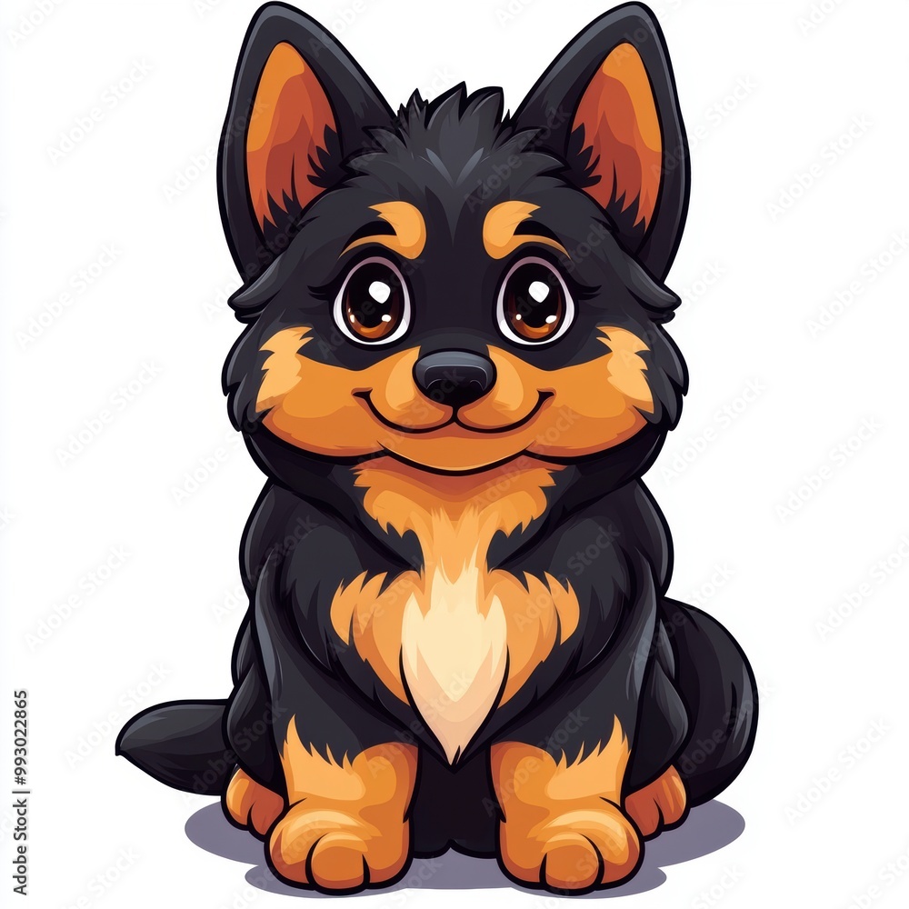 Cute Cartoon Puppy. Cute Cartoon Puppy.