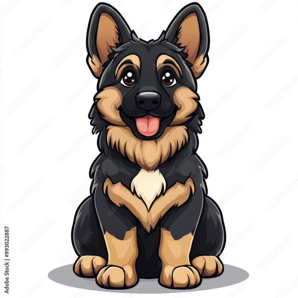 Fototapeta premium Cute German Shepherd Puppy.