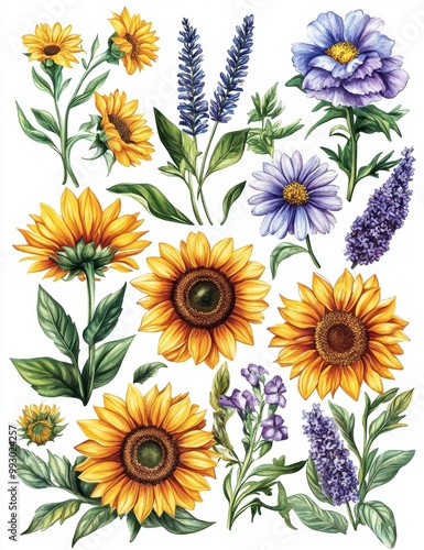 Sunflowers & Lavender.