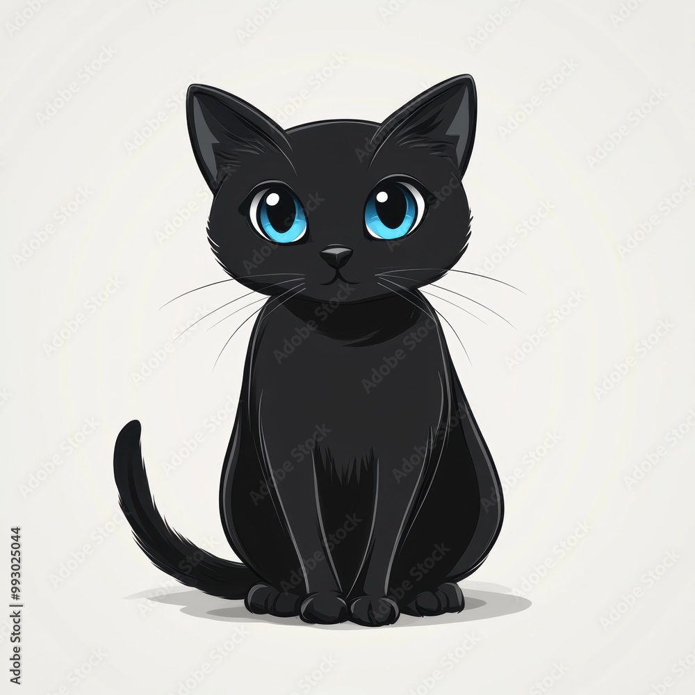 Cute Black Cat. Cute Black Cat.
