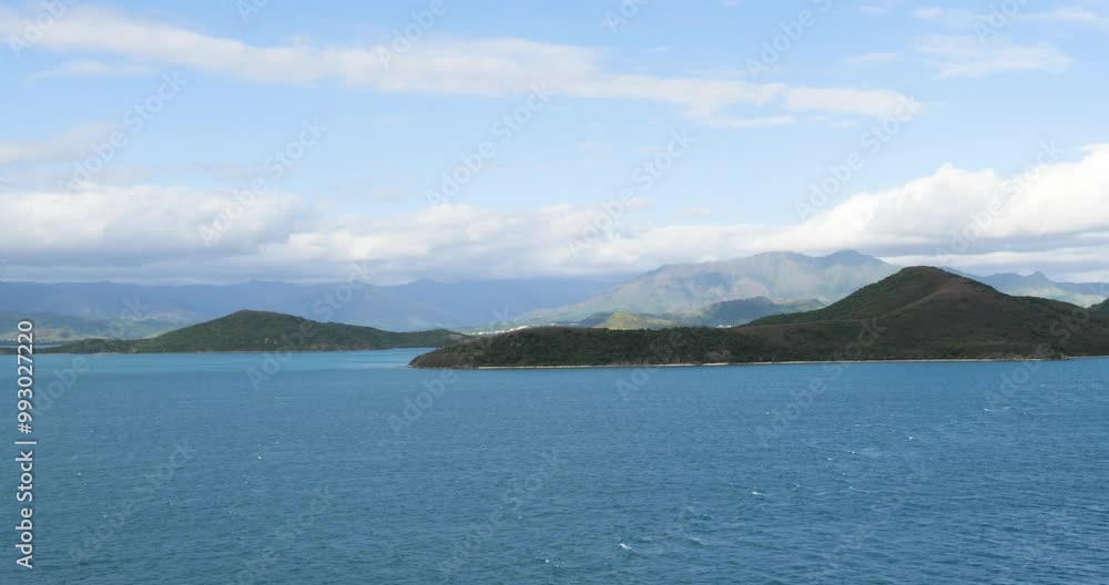 Beautiful panoramic view of Noumea, New Caledonia. View of the mountain range. Beautiful panoramic view of Noumea, New Caledonia. View of the mountain range.