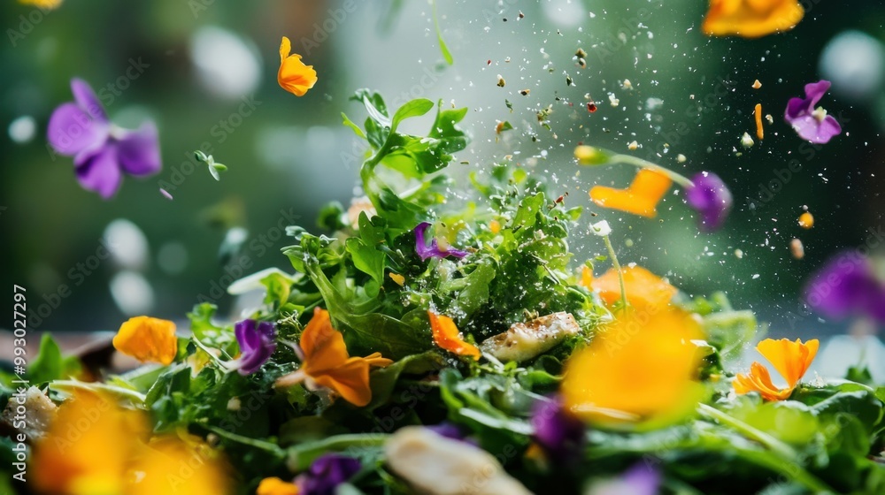 Fresh Herbs and Edible Flowers in Motion Fresh Herbs and Edible Flowers in Motion