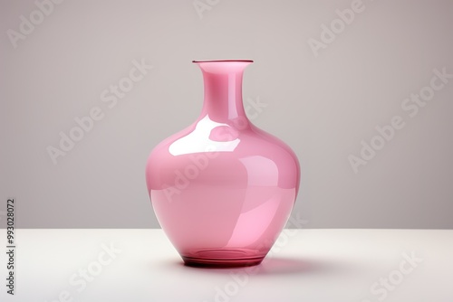 pink vase on white background