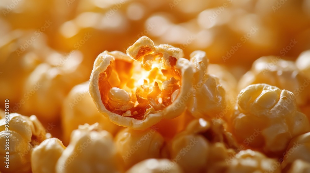 Close-Up View of Popped Corn Kernels Close-Up View of Popped Corn Kernels