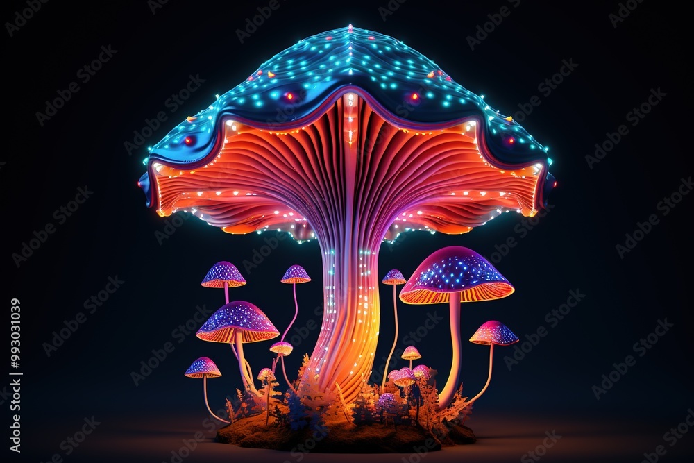 illustration of a red and white mushroom illustration of a red and white mushroom
