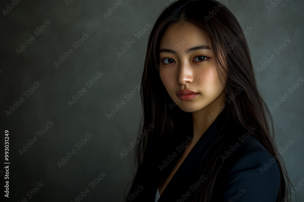 Elegant woman in a business suit posing for a photo. Elegant woman in a business suit posing for a photo.