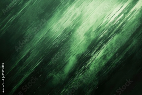 Abstract Green and Black Diagonal Brushstrokes