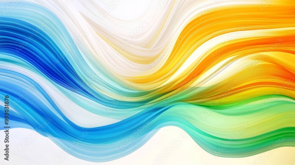 Abstract Wavy Lines in Blue, Green, Yellow and White, abstract art, digital art ,abstract, digital Abstract Wavy Lines in Blue, Green, Yellow and White, abstract art, digital art ,abstract, digital