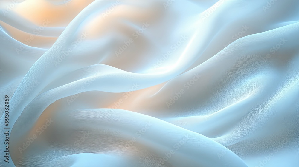 Abstract Draped Light Blue Fabric Texture Abstract Draped Light Blue Fabric Texture