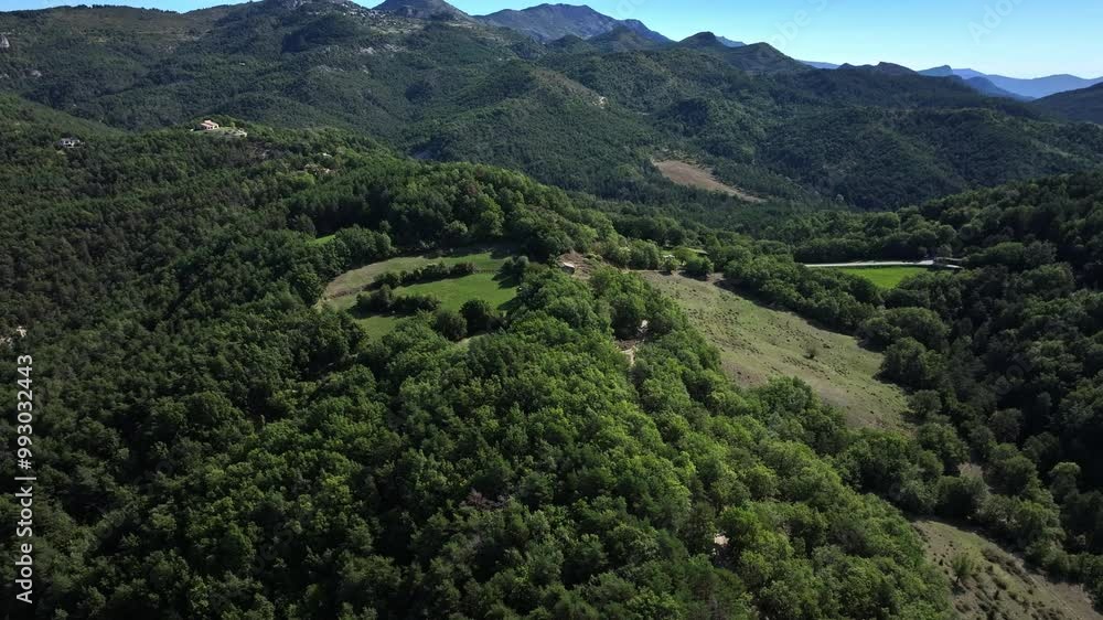 High angle aerial view of Saint-Antonin High angle aerial view of Saint-Antonin