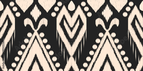 Ethnic ikat seamless pattern.beautiful pattern. folk embroidery,bohemian style,aztec geometric art print.ethnic ikat abstract art.Seamless fabric. Ikat design for fabric, carpet, wallpaper, clothing.